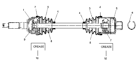 SHAFT, DRIVE, REAR - A07MH68AX/AY/AZ (4999200229920022B08)