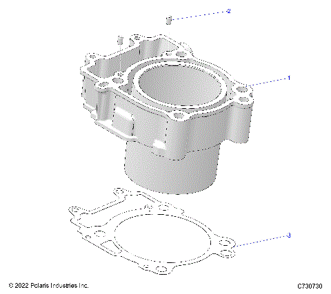 ENGINE, CYLINDER - R25MAE57F1/C1/E1/G1/G9/C9/E9 (C730730)
