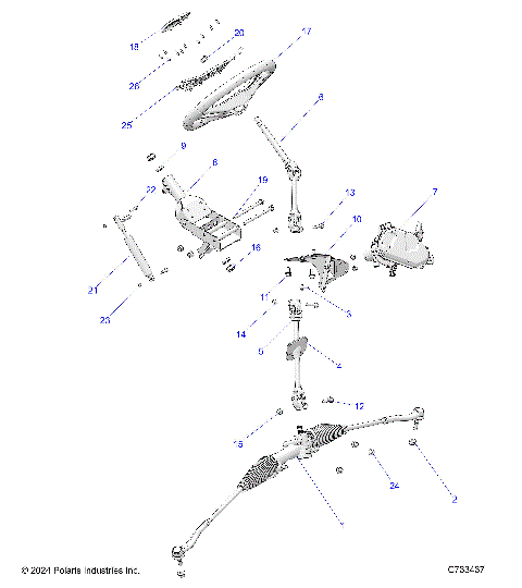 STEERING, STEERING ASM. - R25RRV99AC (C733437)