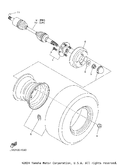 REAR AXLE & WHEEL