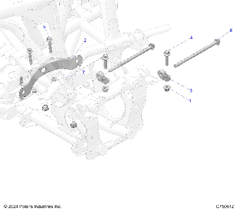 CHASSIS, FRONT GEARCASE AND BUMPER MOUNTING - Z25RPP2KAE/BE (C750612)