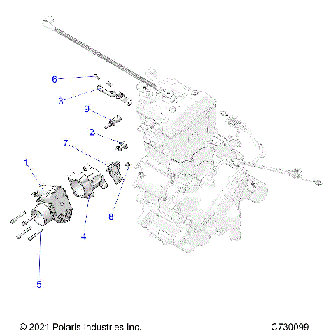 ENGINE, THROTTLE BODY and FUEL RAIL - R25MAE57F1/C1/E1/G1/G9/C9/E9 (C730099)