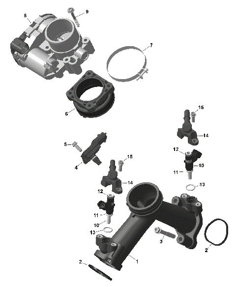 01- ROTAX - Air Intake Manifold And Throttle Body