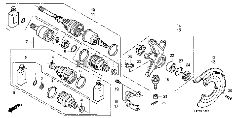 FRONT KNUCKLE@DRIVESHAFT