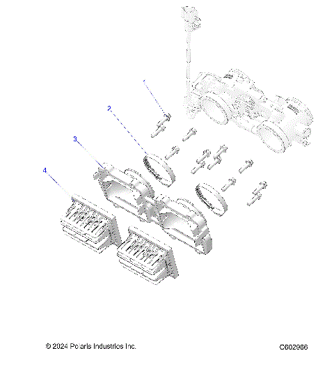 ENGINE, REED VALVE and THROTTLE BODY ADAPTOR - S25TDL6LSA (C602966)