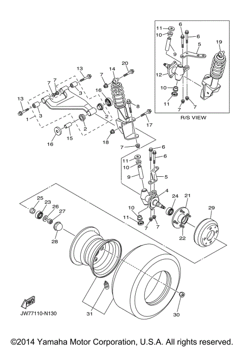 FRONT SUSPENSION & WHEEL