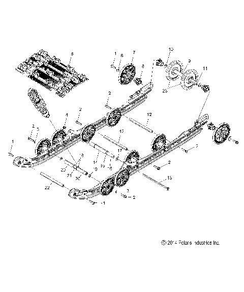 SUSPENSION, REAR and TRACK - S15DR8PS/PEL ALL OPTIONS (49SNOWSUSPRR15PRX137)