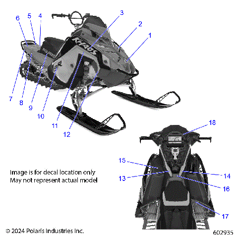BODY, DECAL, BLACK SIDE PANEL W/GRAY ACCENT- S25TLG9BS/9BE (602935)
