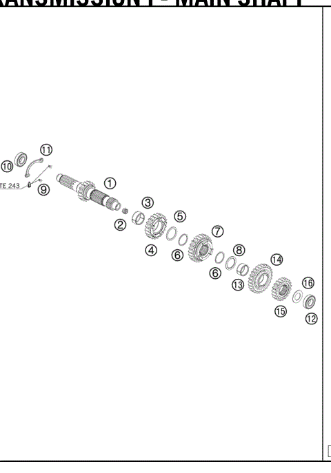 TRANSMISSION I - MAINSHAFT 