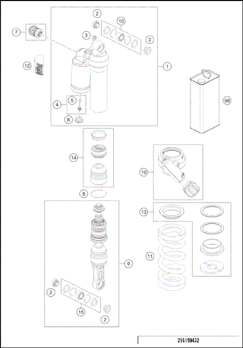 SHOCK ABSORBER DISASSEMBLED