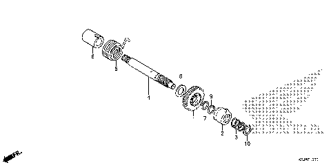 KICK STARTER SPINDLE