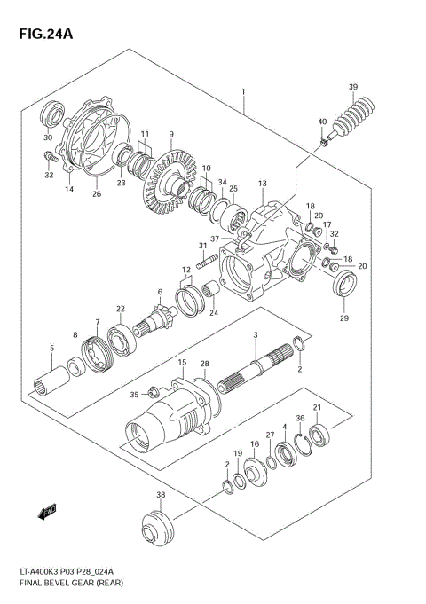 FINAL BEVEL GEAR (REAR)(MODEL K4/K5/K6/K7)