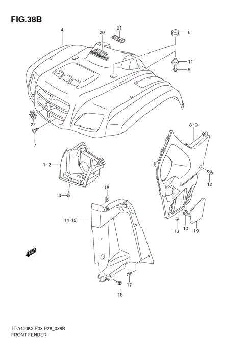 FRONT FENDER (MODEL K5/K6/K7)