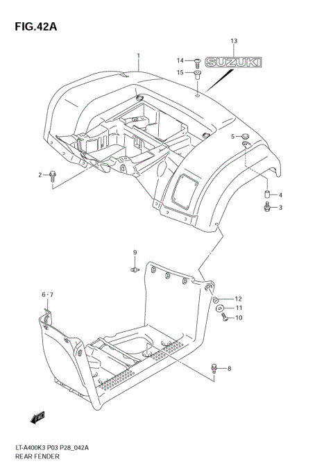 REAR FENDER (MODEL K4/K5/K6/K7)