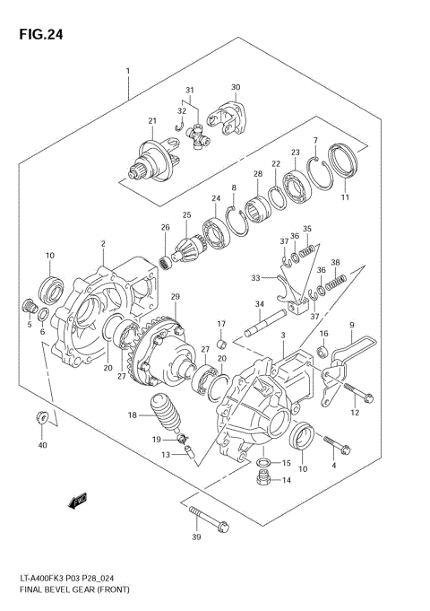 FINAL BEVEL GEAR (FRONT)(MODEL K3/K4