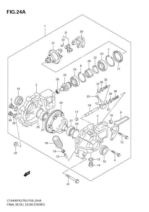 FINAL BEVEL GEAR (FRONT)(MODEL K4/K5/K6 F.NO.5SAAK46K3X102001~)