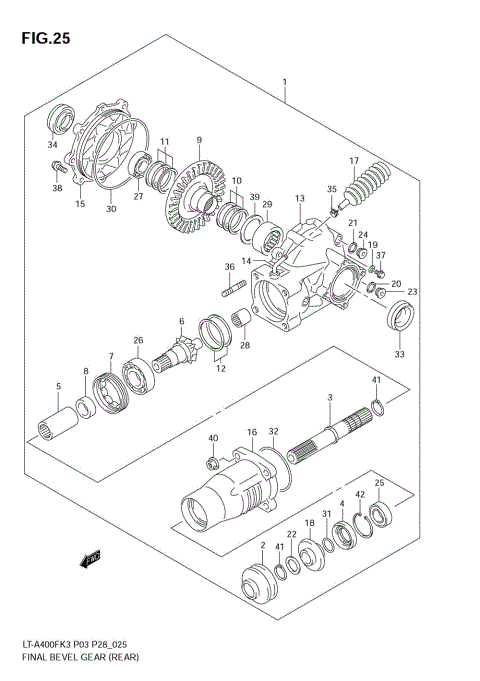 FINAL BEVEL GEAR (REAR)(MODEL K3)