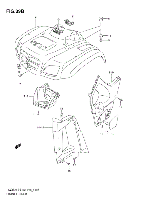 FRONT FENDER (MODEL K5/K6/K7)