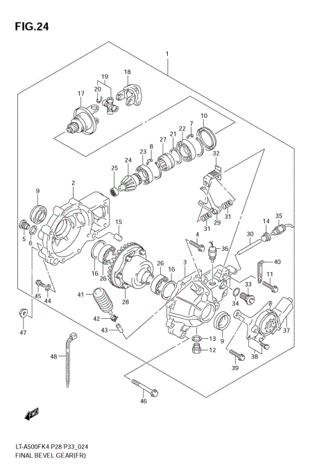 FINAL BEVEL GEAR (FRONT)('~05/10)