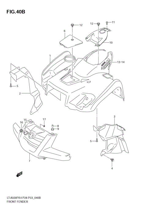 FRONT FENDER (MODEL K6)