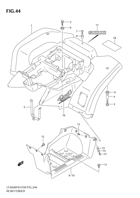 REAR FENDER (MODEL K4)