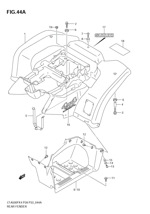 REAR FENDER (MODEL K5/K6)