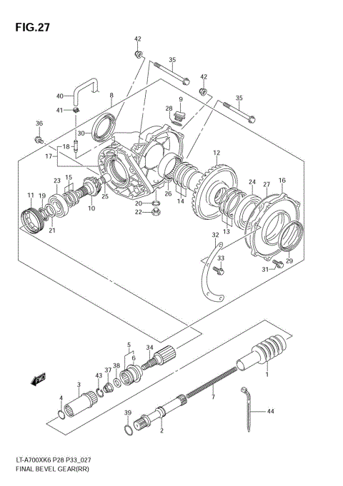 FINAL BEVEL GEAR (REAR)(MODEL K6 ~F.NO.5SAAP41 67110000)