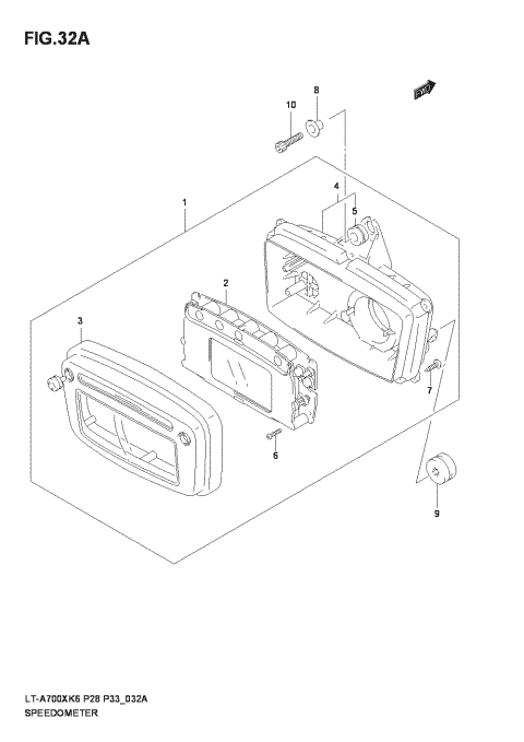SPEEDOMETER (F.NO.5SAAP41A 67110001~)