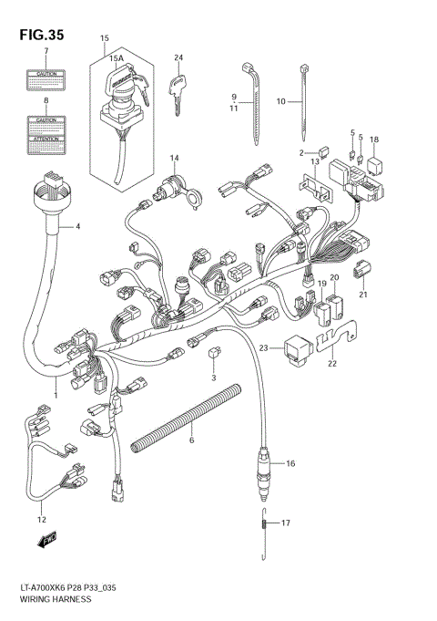 WIRING HARNESS (MODEL K6 ~F.NO.5SAAP41A 67110000)