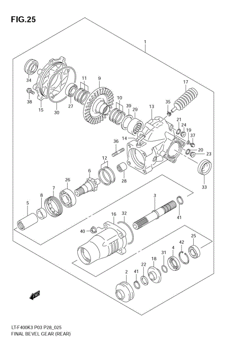 FINAL BEVEL GEAR (REAR)(MODEL K3)