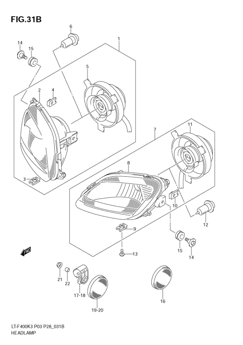 HEADLAMP (MODEL K6/K7)