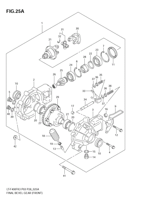 FINAL BEVEL GEAR (FRONT)(MODEL K4/K5/K6