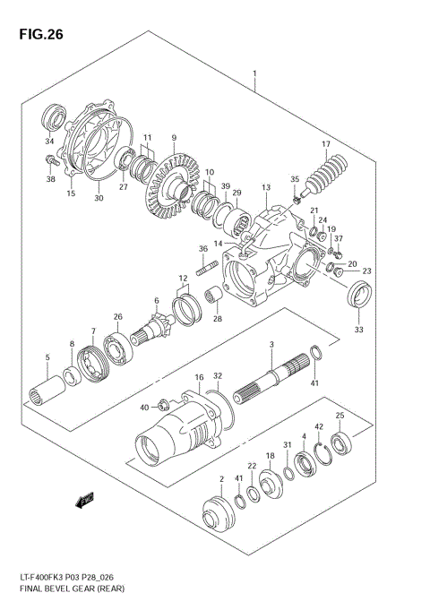 FINAL BEVEL GEAR (REAR)(MODEL K3)