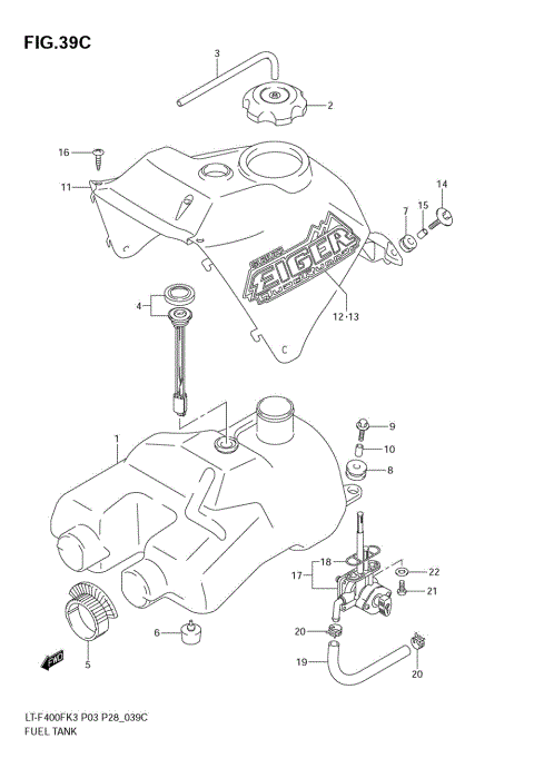FUEL TANK (MODEL K7)