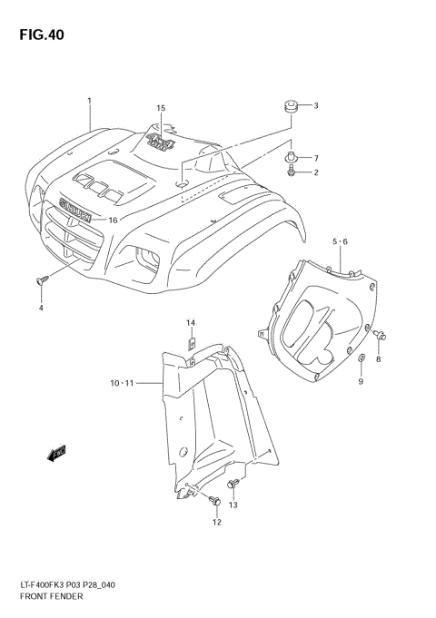 FRONT FENDER (MODEL K3)