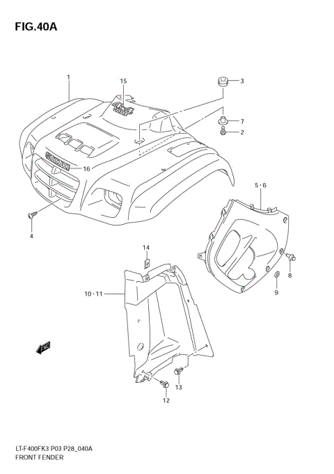FRONT FENDER (MODEL K4)