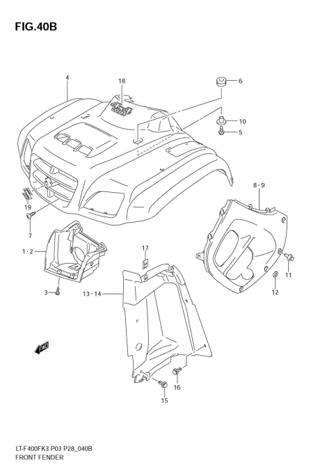 FRONT FENDER (MODEL K5/K6/K7)