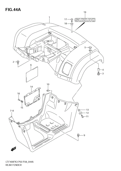 REAR FENDER (MODEL K4/K5/K6/K7)