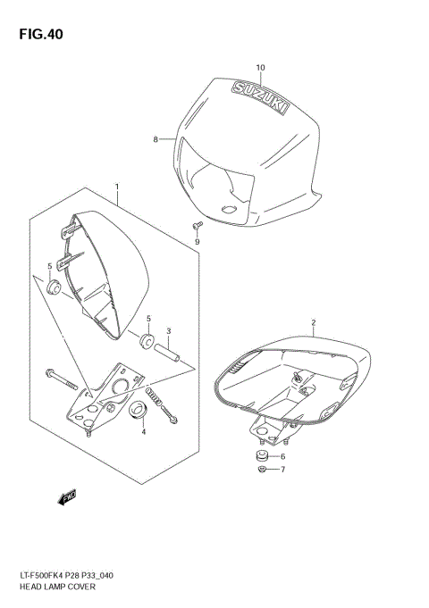 HEADLAMP HOUSING (MODEL K4/K5/K6)
