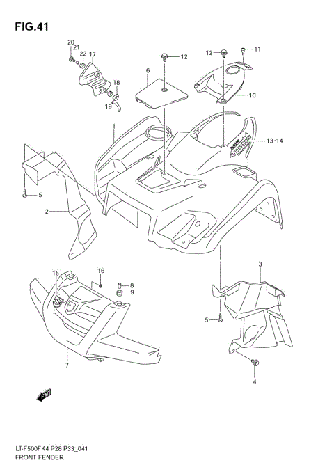 FRONT FENDER (MODEL K4)