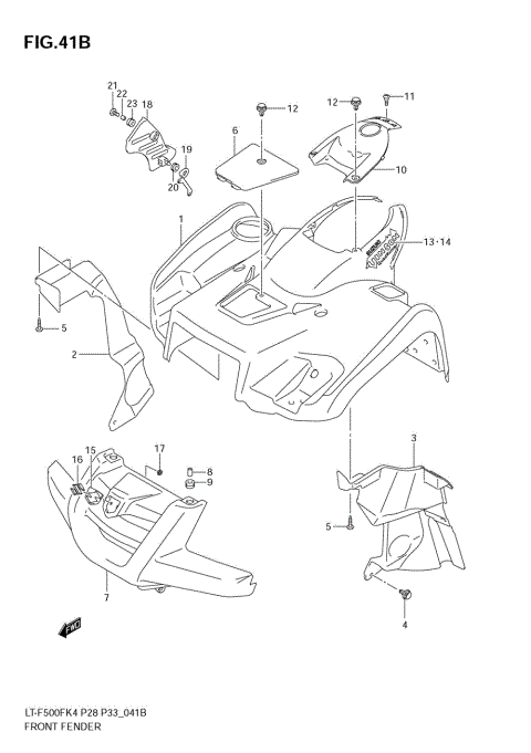 FRONT FENDER (MODEL K6)