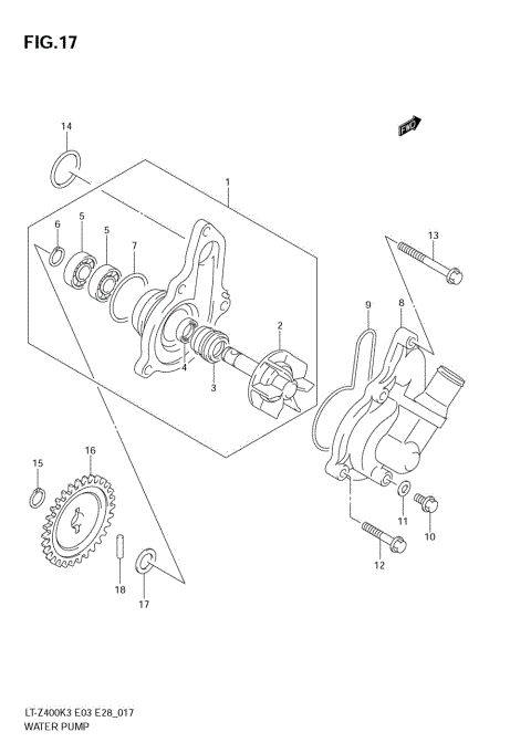 WATER PUMP (MODEL K3/K4)