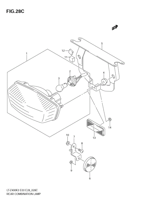 REAR COMBINATION (MODEL K3 E28)