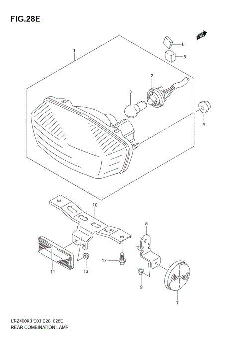 REAR COMBINATION (MODEL K5/K6/K7 E28)