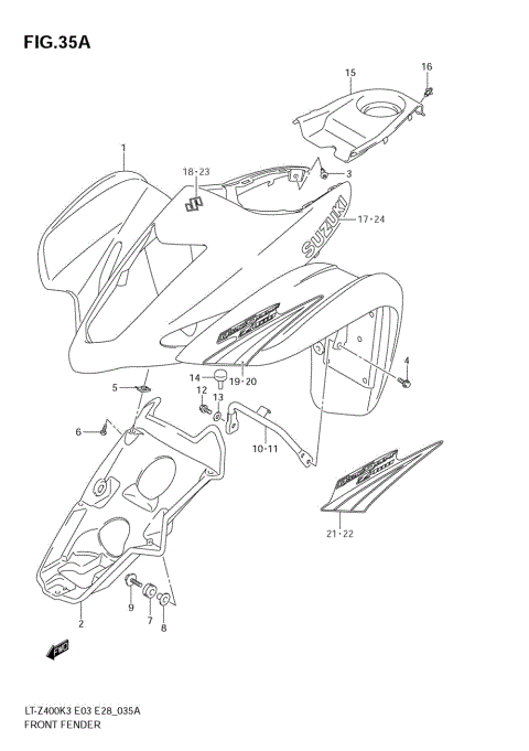 FRONT FENDER (MODEL K5/K6)