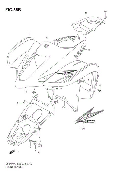 FRONT FENDER (MODEL K7)