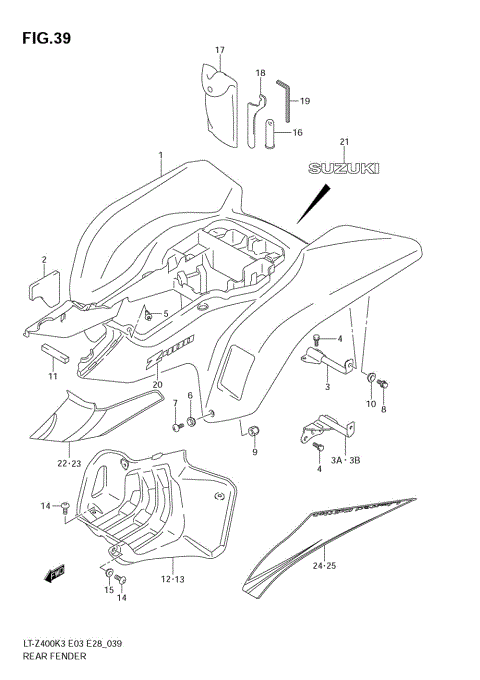 REAR FENDER (MODEL K3/K4)