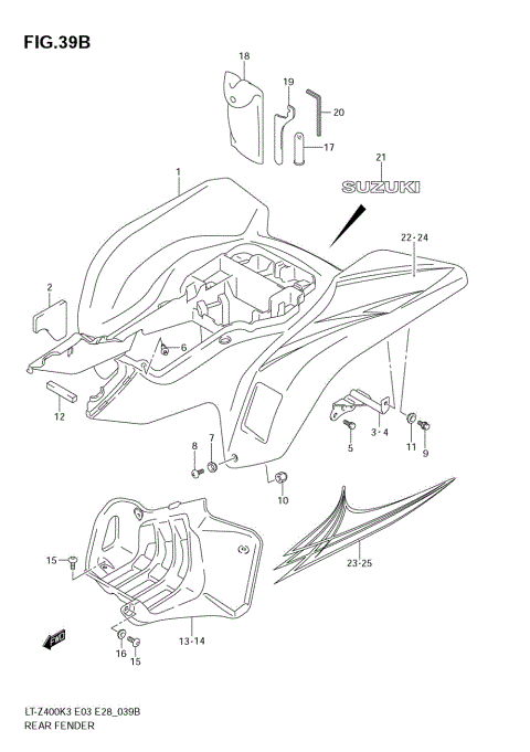 REAR FENDER (MODEL K7)