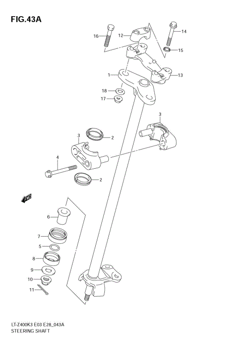 STEERING SHAFT (MODEL K5/K6/K7)