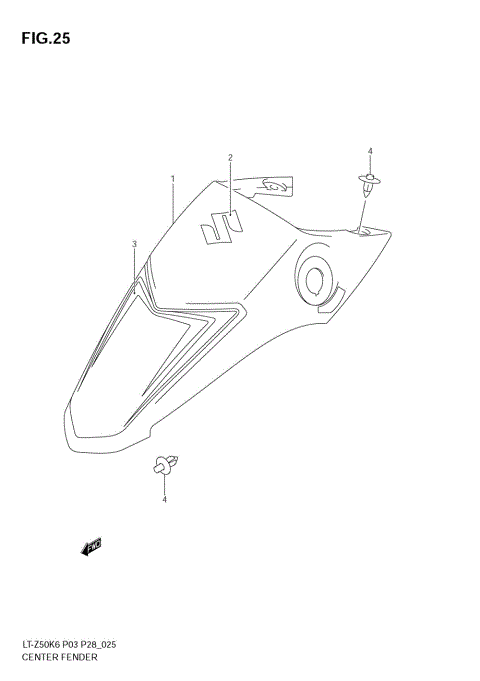 CENTER FENDER (MODEL K6)